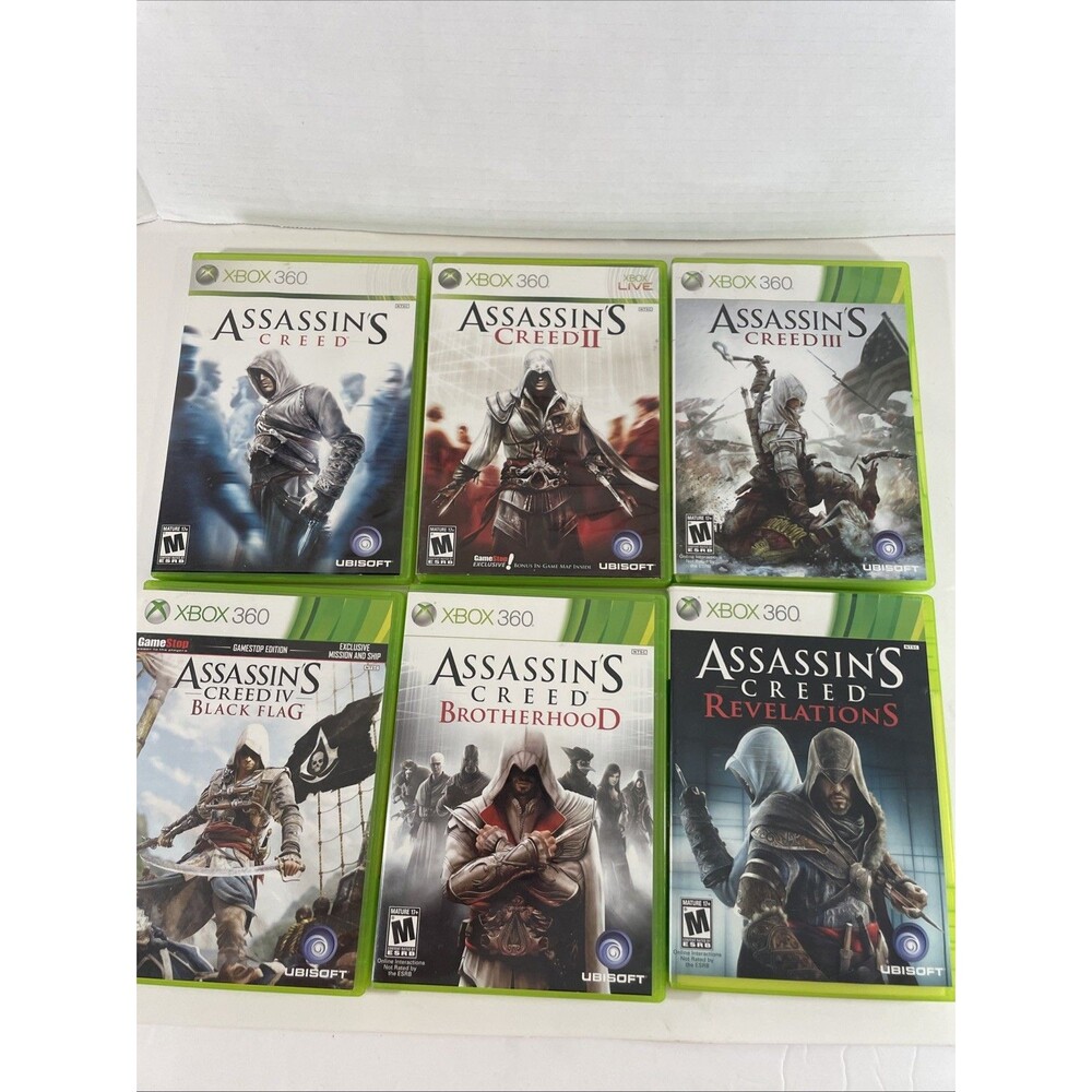 Xbox 360 Assassin’s Creed Collection Lot 6 Games